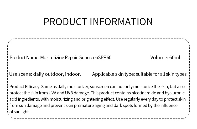 Hydrting repair sun cream SPF 60 2 Hydrting repair sun cream SPF 60 2